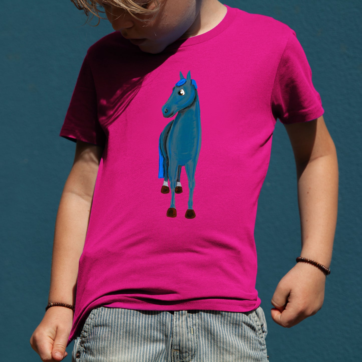 Kinder T-Shirt Pferd Zotti – Bio-Baumwolle | Pink | Fair & Vegan | Motiv aus ‚Der zauberhafte Orasa-Berg‘
