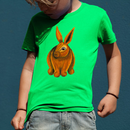 Kinder T-Shirt Hase / Osterhase 100% Bio-Baumwolle, grün
